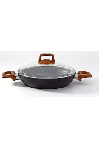 Bonera Vogue Granit 22 Cm Sahan Ahşap Kulp