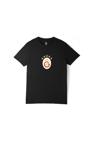 Galatasaray Lisanslı 5 Yıldız Büyük Logolu Siyah T-shirt 26 Şampiyonluk Ahşap Kutulu E251402