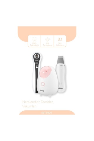 Sinbo 3 Ü 1 Arada Yüz Bakım Seti Gözenek Temizleme + Peeling + Masaj