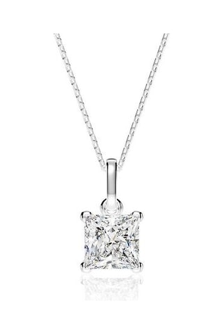 Lüks 100% 925 Ayar Gümüş Oluşturulan Moissanite Taş Sarkık Kolye Güzel Takı Kolyeler Altın - Gümüş