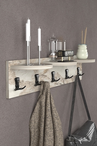 Goldfalez Efes Askılık Duvar Elbise Askılığı Portmanto 80 CM Çok Renkli