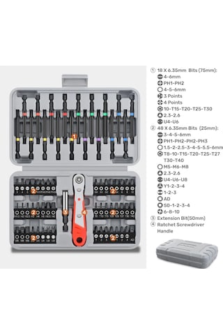 Desfree 68 Parça 25 Mm - 75 Mm Tornavida Seti