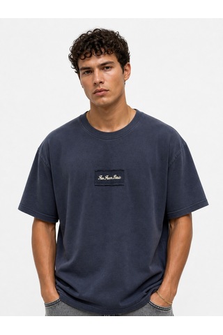 Respire Erkek Ffb Nakışlı Oversize T-shirt Lacivert