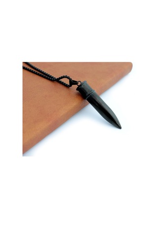 Pigado Paslanmaz Çelik Zincirli Mermi Kolye