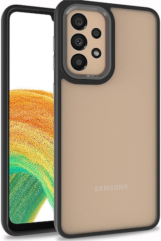 Khayra Galaxy Uyumlu A73 Kılıf Flora Kapak - Siyah Siyah