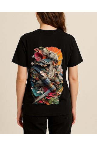 Hugo Boss Kral Baskılı T-shirt Siyah