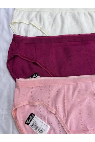 Kadın Bikini Jakarlı 6'lı Set Çok Renkli Külot 001