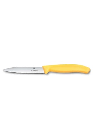 Victorinox 6.7738.C1 Swiss Classic 10 cm Tırtıklı Soyma Bıçağı Sarı