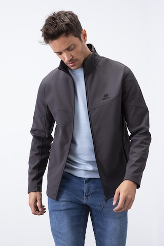 Tommylife Tommy Life Antrasit Fermuarlı Dik Yaka Su Ve Rüzgar Geçirmez Softshell Erkek Mont - 88050 Antrasit