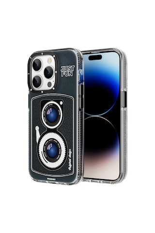 Youngkit Apple Uyumlu iPhone 14 Pro Max Kılıf Magsafe Şarj Özellikli Lens Figürlü YoungKit Art Film Serisi Kapak YOUNGKİT-TA85944