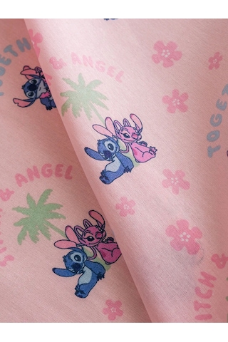 Karışık Lilo Ve Stitch Baskılı Tek Kişilik Çarşaf