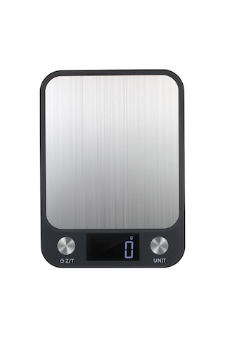 Neevoyu Ev Kullanıma Alüminyum Mutfak Dijital Terazi, 10kg/1g Hassasiyet, Su Geçirmez, Arka Işık, Otomatik Kapatma, Siyah Pil Yok Siyah