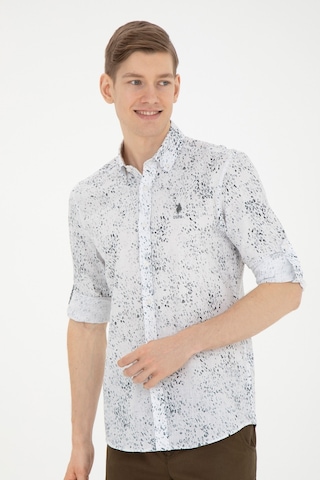 U.s. Polo Assn. Erkek Siyah Gömlek Desenli 50283711-vr046 Siyah