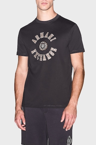 Armani Exchange Logolu % 100 Pamuk Bisiklet Yaka T Shirt Erkek T Shirt Xm003074 Af10362 U8128 Kahve