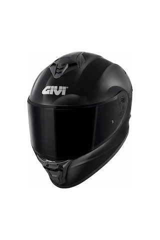 Gıvı 50.x Siyah Kask Siyah Vizör + Şeffaf Vizör Siyah