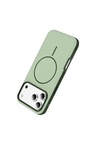 Vendas Apple iPhone 17 Pro Uyumlu Joko Neksa M-safe Kapak + Privacy Cam Ekran Koruyucu Yeşil