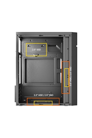 Frısby Fc-2715b, 1x80mm Fan, Siyah, 300w, Usb 2.0, Matx, Mini Tower Kurumsal Kasa