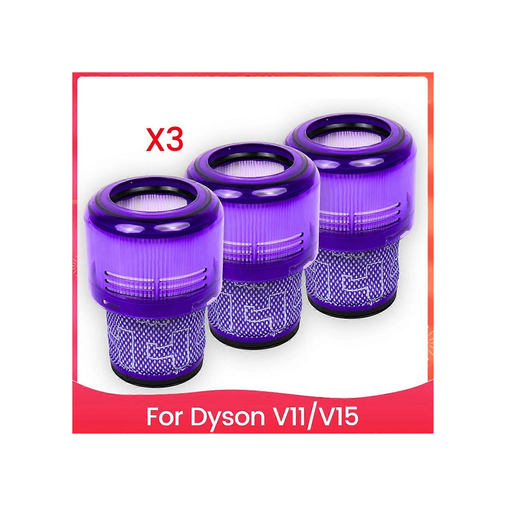 V11/v15 Elektrikli Süpürge İçin Yıkanabilir Filtre Yedek Parçaları