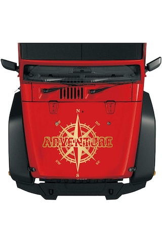 Pusula Ve Adventure Sticker - Araba Oto Karavan Motosiklet Cam Sticker - 00052 40X39 Cm