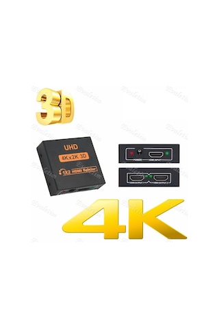 2 Port Uhd 4K Hdmi Splitter Switch 4435A Çoklayıcı Çoğaltıcı Çok
