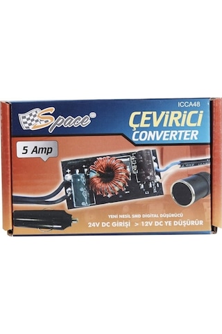 Converter Çevirici (24-12V Çevirici) 5 Amper / Icca48