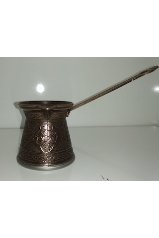 Ayvalı Döküm Bakır Gümüş Kaplama Cezve 3 Kişilik Bakır
