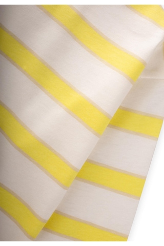 Çizgili Uzun Kollu T-shırt Takım 2-12 Yaş Bej Sarı Çizgili Bej