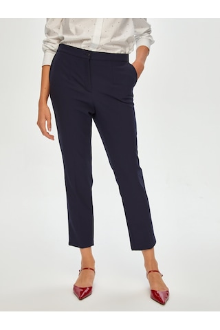 Faik Sönmez Arka Kemeri Lastikli Slim Fit Pantolon 00088 B0008820 Lacivert