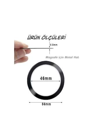 Power Metal Magsafe Halka Yüzük Ring İphone 8 Ve Üstü Model İle Uyumlu Gümüş 2&apos Li Paket Lvrng2