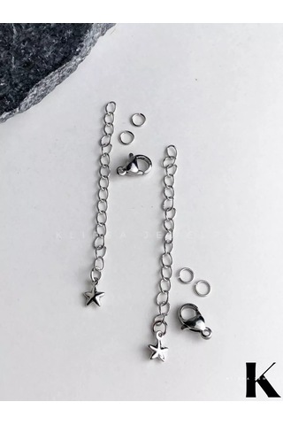 Klipsa Jewelry Zincirli Takı Karabinası, 3 Adet Paslanmaz Çelik 241588540