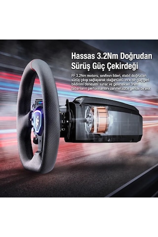 Flashfire G103 Bahrain 3.2 Nm Direct Drive Profesyonel Oyuncu Direksiyonu + Hassas Pedal Seti - Türkiye Lansmanı Euas Güvencesiyle