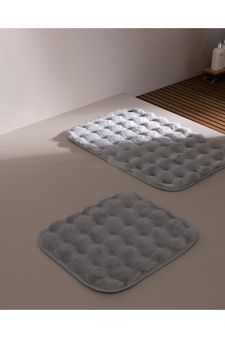 Madame Coco Sovelle 2'li Banyo Paspası - Gri 8684427344965 Çok Renkli