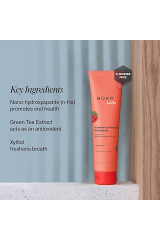 Boka Kids Strawberry Mango N-ha Florürsüz Çocuk Diş Macunu 96gr