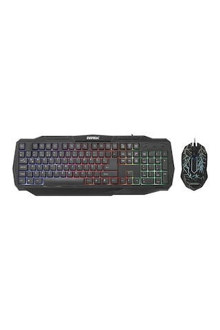 Everest KMX-86 USB Gökkuşağı Zemin Kablolu Q Klavye Mouse Set