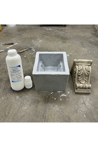 Ancapol 20 Shore RTV-2 Kalıp Silikonu - Beton, Polyester ve Büyük Obje Kalıp Silikonu 1 KG