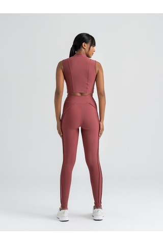 Dikişle Modellenmiş Spor Tayt Rose