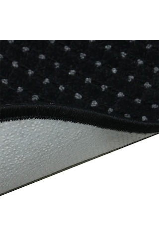 Siyah Bukle Kaymaz Tabanlı Merdiven Basamak Paspası / Halısı