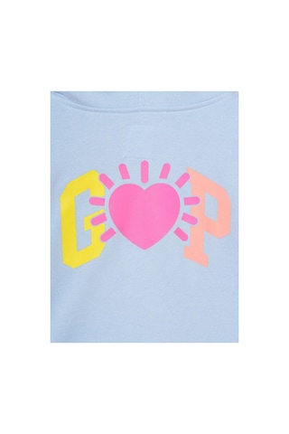 Kız Çocuk Relaxed Gap Logo Fransız Havlu Kumaş Sweatshirt mavi