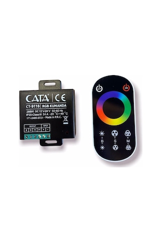 Cata 24 Amper Siyah Rgb Şerit Led Kumanda Ct-9116