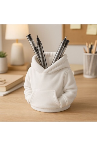 Hoodie Tasarımlı Dekoratif Kalemlik Ofis & Çalışma Masası Organizer