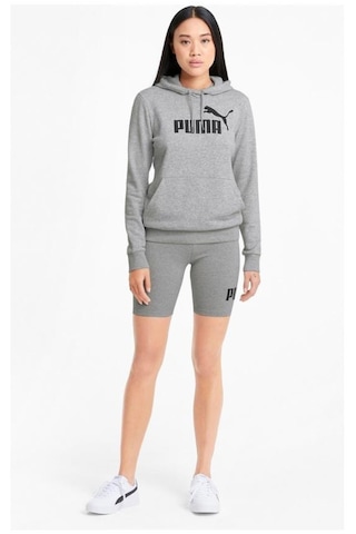 Puma Ess Logo Hoodie Kadın Sweatshirt Gri Xs-xl 001