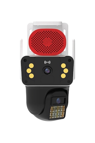 Blic Pro++ Blm-94 6 Mp Çift Lensli Wi-fi Ptz Dış Mekân Ip Güvenlik Kamerası Beyaz, Ip66, Sirenli Ve