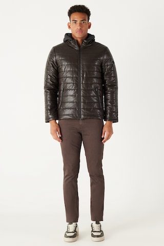 Ac&Co / Altınyıldız Classics Erkek Kahverengi Standart Fit Normal Kesim Dik Yaka Casual Mont 4A0823100202Khvm Kahverengi