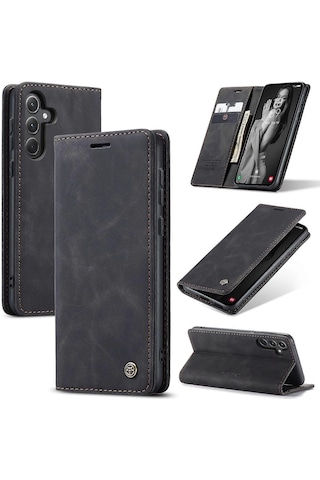 Samsung Galaxy A56 5g Kılıf Caseme 013 Serisi Kart Tutucu Stand Deri Telefon Kılıfı Çok Renkli İle Uyumludur Çok Renkli