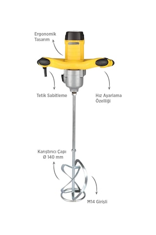 Rtrmax RTM396SET Elektrikli Boya ve Harç Karıştırıcı Eldiven + Boya Karıştırıcı Ucu + Zımpara Malası 4'lü Set