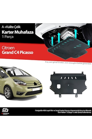S-dizayn Citroen C4 G. Picasso Çelik Karter Muhafaza 2006-2013 A+ Kalite