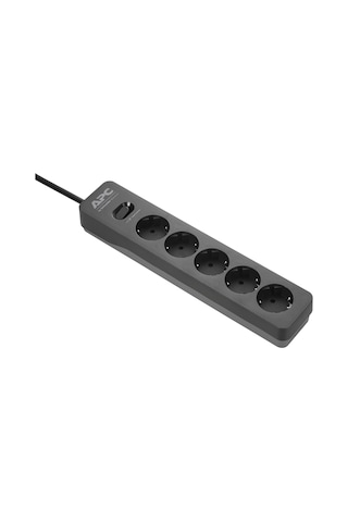 Schneider Apc Pme5b-gr 918 Joule Anahtarlı 5'li 1.5 M Akım Korumalı Priz, Siyah