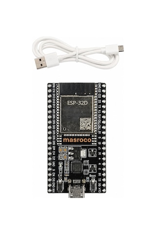 Esp32-d Wifi Bluetooth Geliştirme Kartı Devkitc V4 Siyah Pcb, Usb Kablo Dahil
