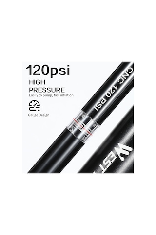 Ximistore9 West Bıkıng Taşınabilir Bisiklet Pompası, 120psı Basınç Göstergeli, Dış Kullanım İçin Pratik