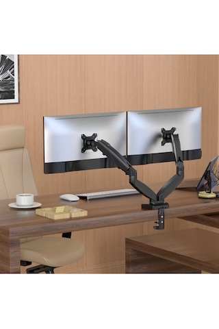 Exvega 15-32 Lcd/led İkili Monitör Tutucu Kol Amortisörlü Vesa Monitör Standı Ex787